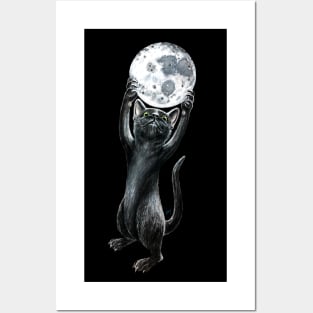 "Moon Kitty" - Cat Noir collection Posters and Art